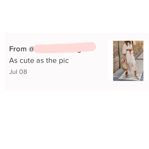 Printed Dress Lantern Sleeve Button Up White Tan - Picture 9 of 9